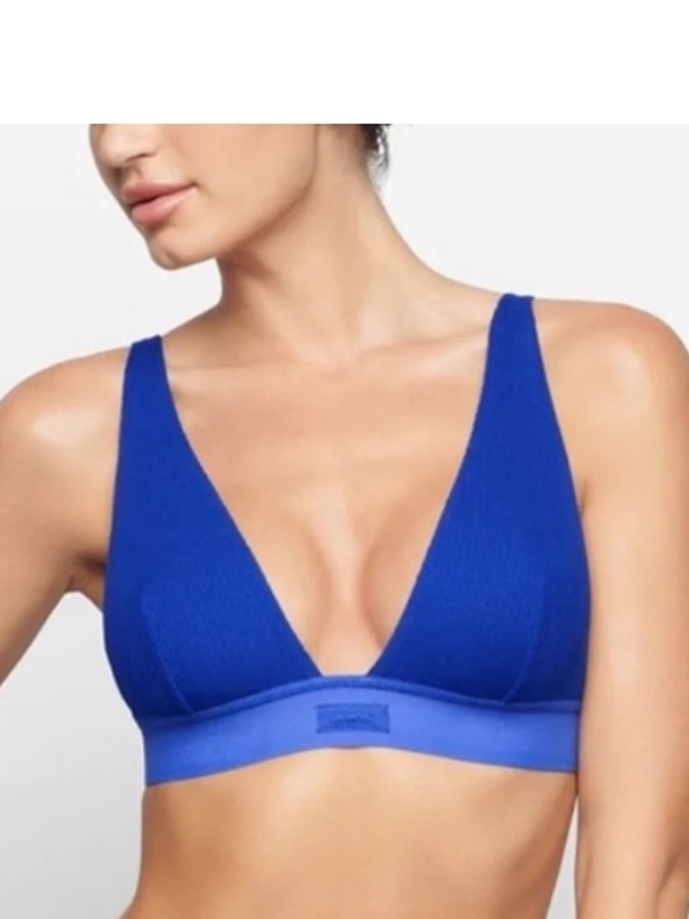 Skims cobalt plunge bralette